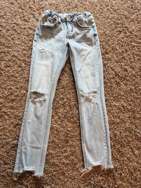 Light Blue Distressed girls Jeans